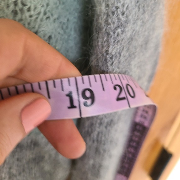 Zara Gray Alpaca Wool Blend Open Knit Colorblock Sweater MEDIUM Preppy Classic - Picture 4 of 8